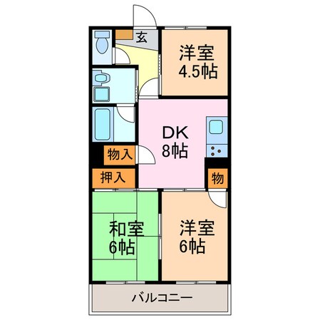 シャルム美郷の物件間取画像